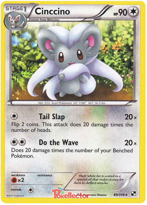 Cinccino Black White 89 Pokemon Card