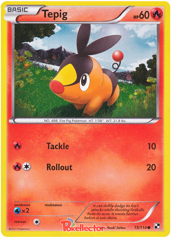 Tepig - Black & White #15 Pokemon Card