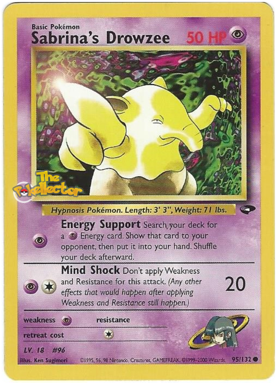 Sabrina s Drowzee Gym Challenge 95 Pokemon Card