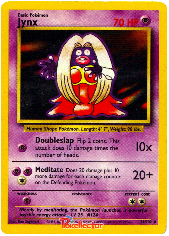 Jynx Base Set 31 Pokemon Card