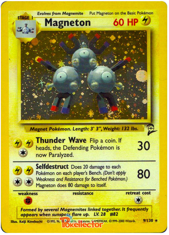 Magneton Base Set 2 9 Pokemon Card
