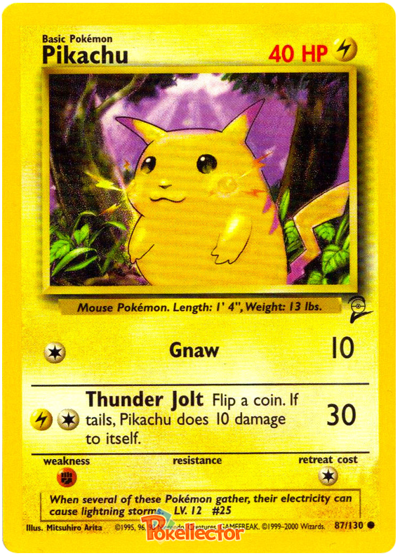 Pikachu - Base Set 2 #87 Pokemon Card