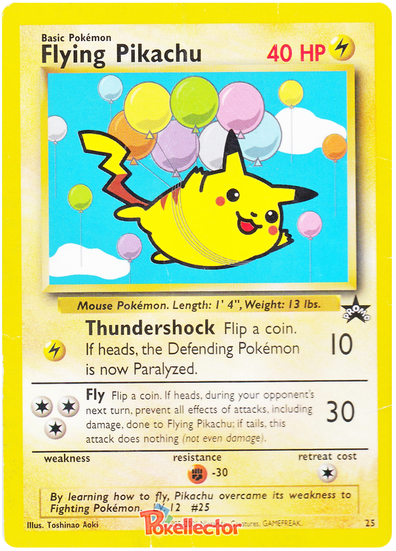 Flying Pikachu Wizards Of The Coast Promos 25 Pokemon Card
