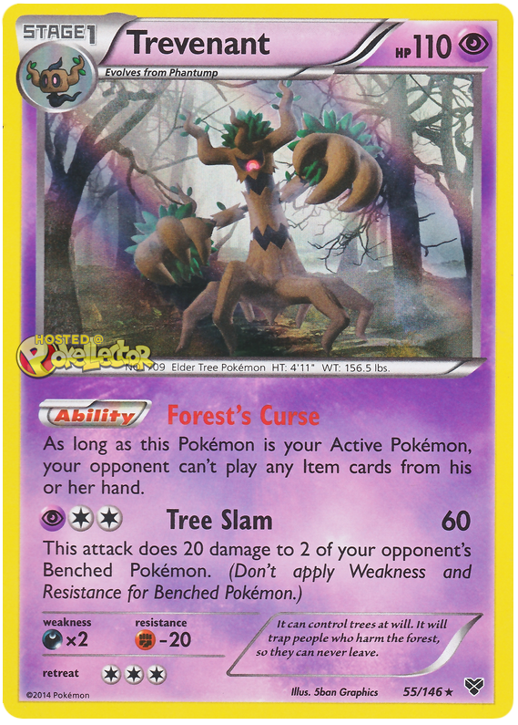 Trevenant XY 55 Pokemon Card