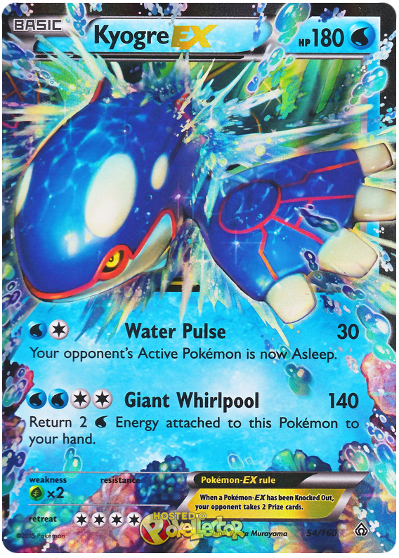 Kyogre Ex - Primal Clash #54 Pokemon Card