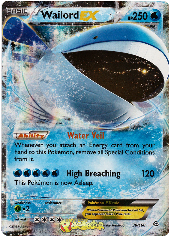 Wailord EX Primal Clash 38 Pokemon Card