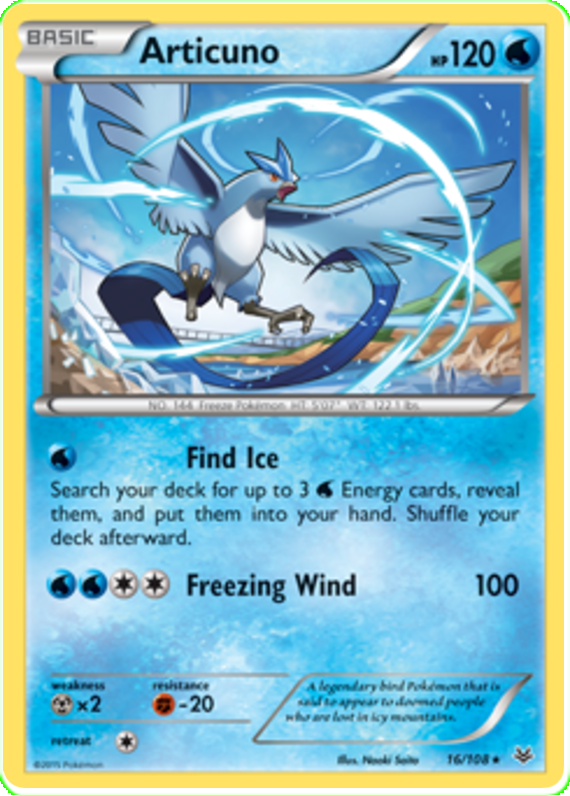 Articuno Roaring Skies 16 Pokemon Card