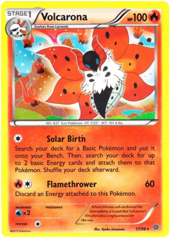 Volcarona Ancient Origins 17 Pokemon Card