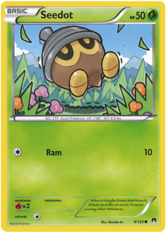 Seedot BREAKPoint 4 Pokemon Card