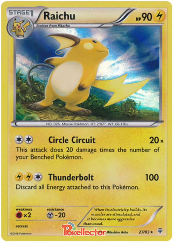 Raichu Generations 27 Pokemon Card