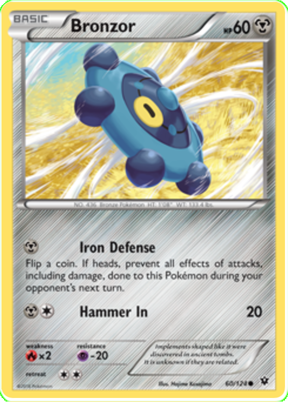 Bronzor Fates Collide 60 Pokemon Card