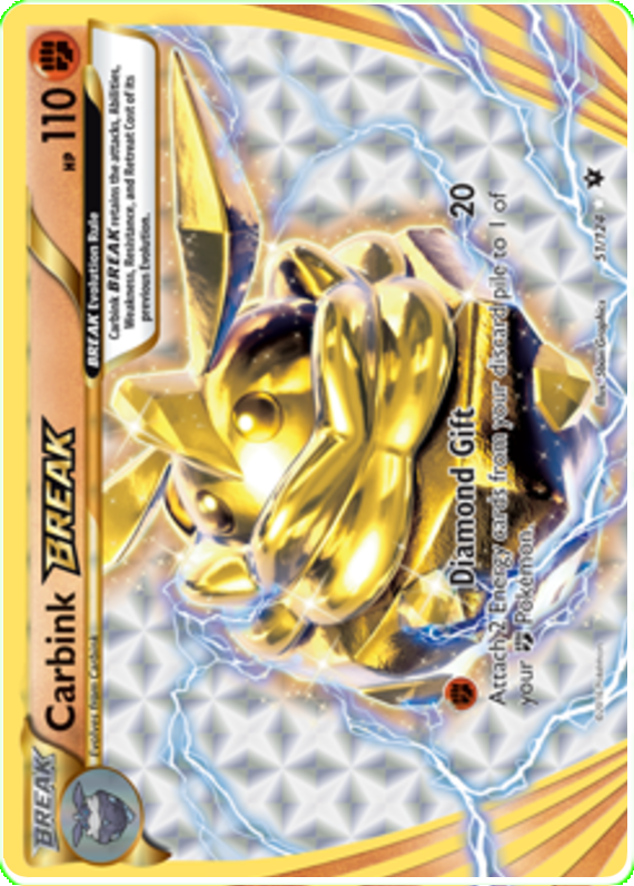 Carbink BREAK Fates Collide 51 Pokemon Card