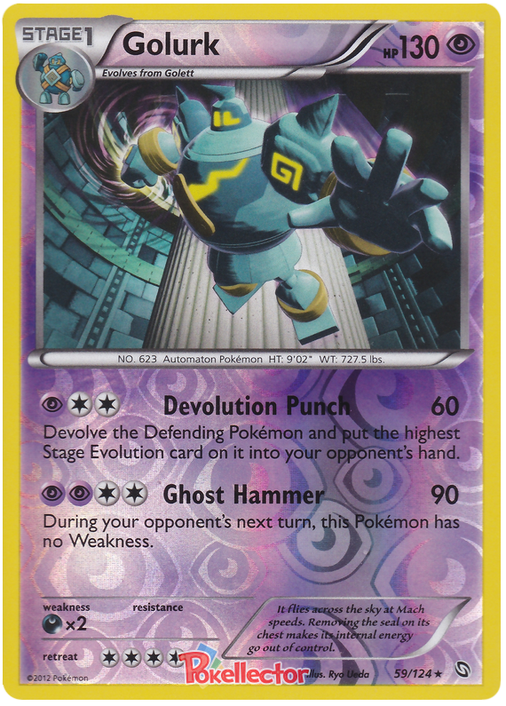 Golurk Dragons Exalted 59 Pokemon Card