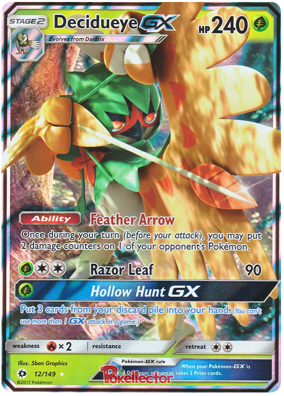 Decidueye GX - Sun & Moon #12 Pokemon Card