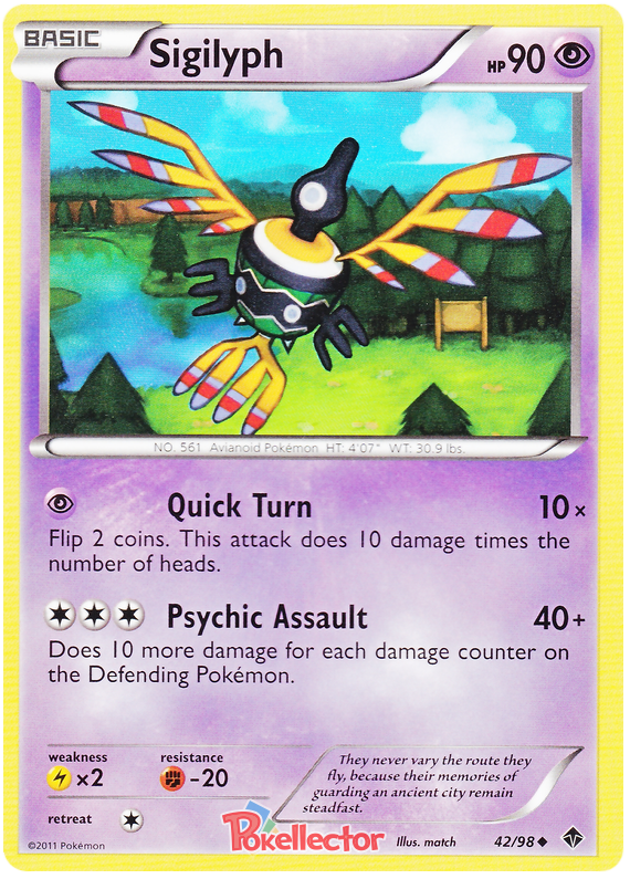 Sigilyph - Emerging Powers #42 Pokemon Card