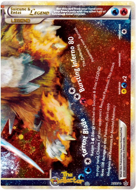 Suicune & Entei LEGEND (bottom) - HS Unleashed #95 Pokemon Card