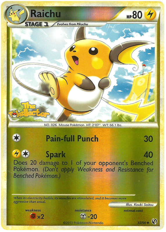 Raichu - HS Undaunted #33 Pokemon Card