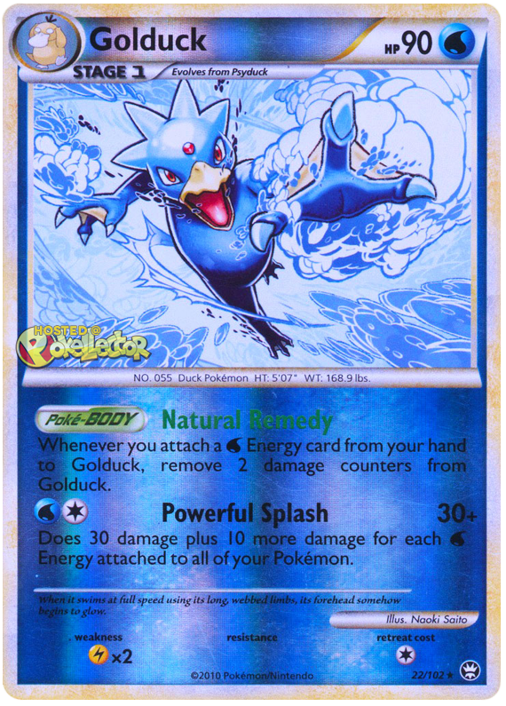 Golduck HS Triumphant 22 Pokemon Card