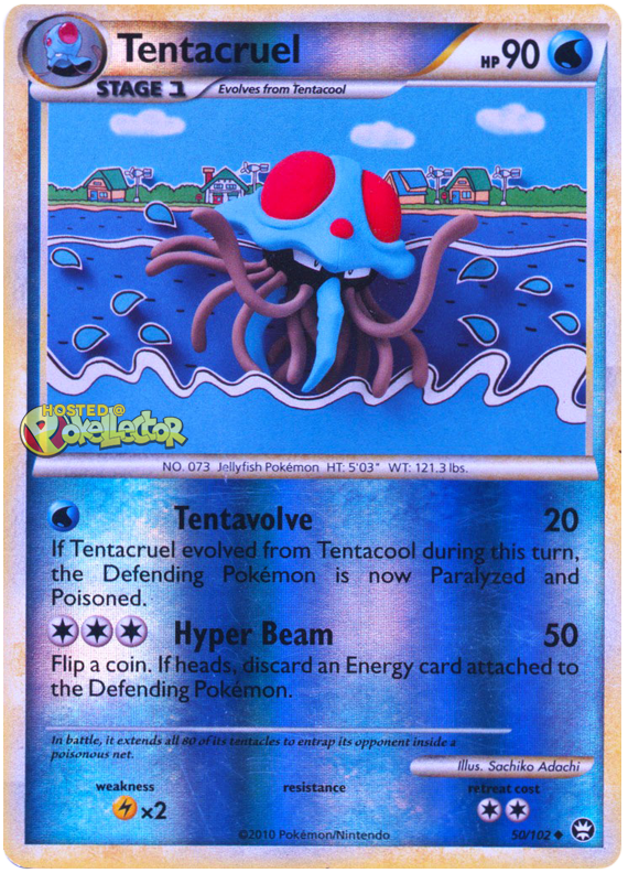 Tentacruel HS Triumphant 50 Pokemon Card