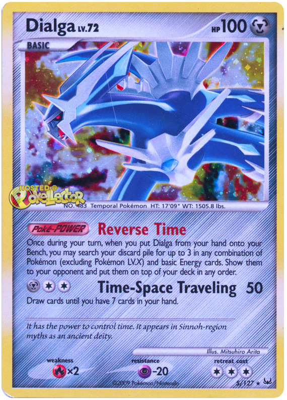 Dialga Platinum 5 Pokemon Card