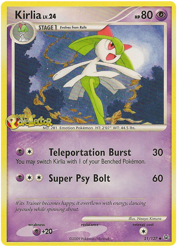Kirlia Platinum 51 Pokemon Card