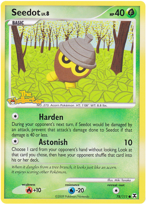 Seedot Platinum Rising Rivals 78 Pokemon Card