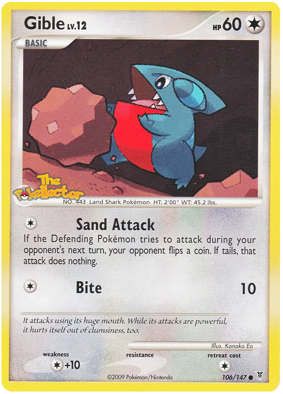 Gible Platinum Supreme Victors 106 Pokemon Card