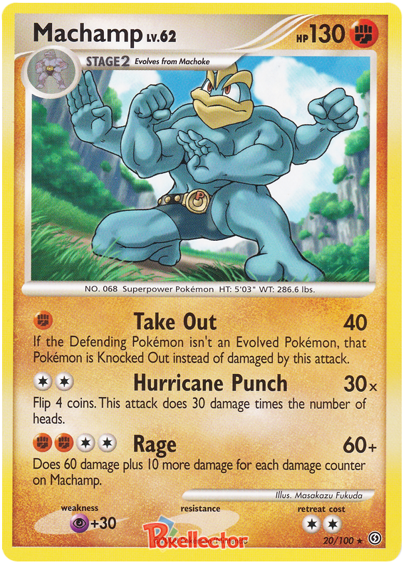 Machamp Stormfront 20 Pokemon Card