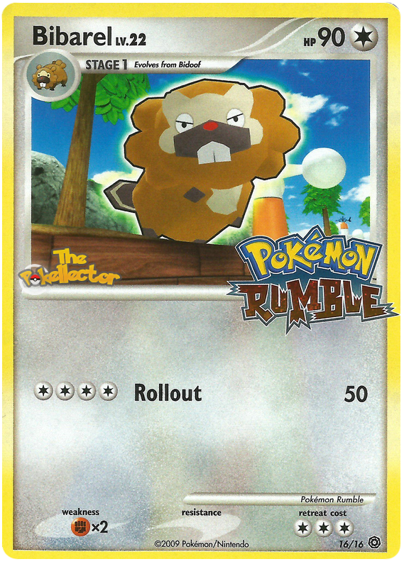 Bibarel Pokemon Rumble 16 Pokemon Card
