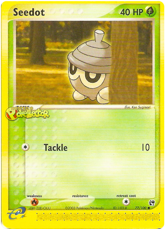 Seedot EX Sandstorm 77 Pokemon Card