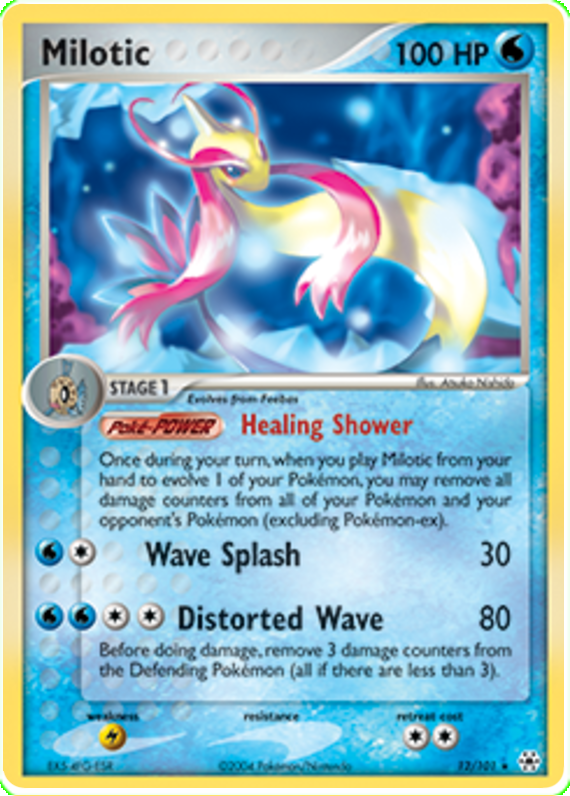 Milotic EX Hidden Legends 12 Pokemon Card
