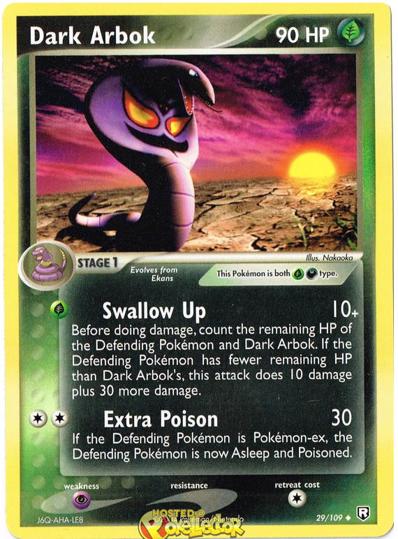 Dark Arbok EX Team Rocket Returns 29 Pokemon Card