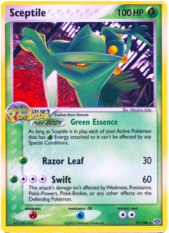 Sceptile EX Emerald 10 Pokemon Card
