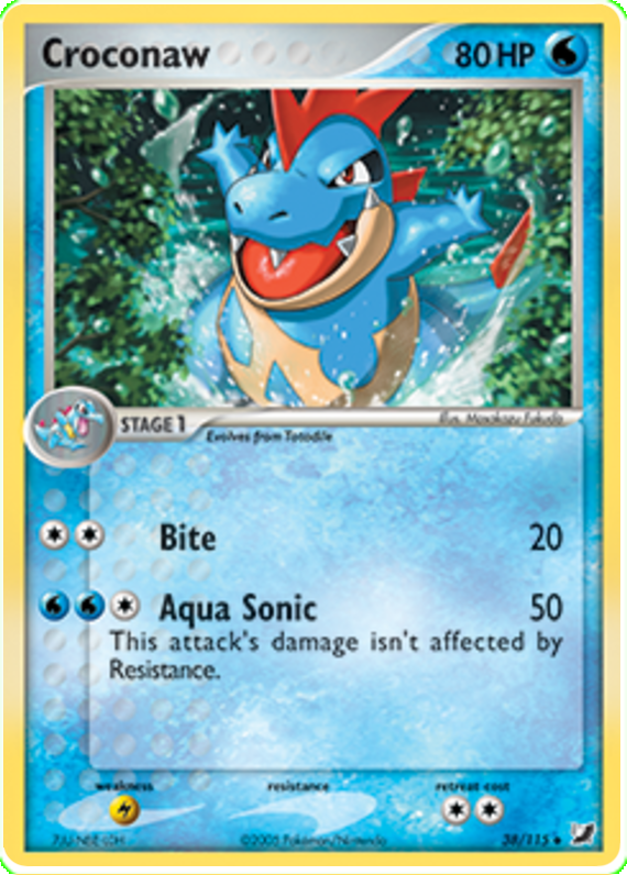 Croconaw Ex Unseen Forces 38 Pokemon Card