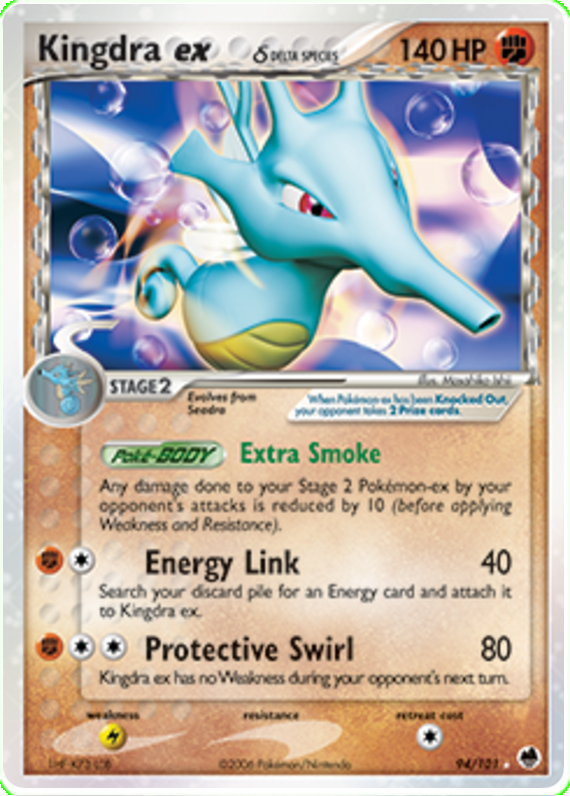 Kingdra Ex delta Species EX Dragon Frontiers 94 Pokemon Card