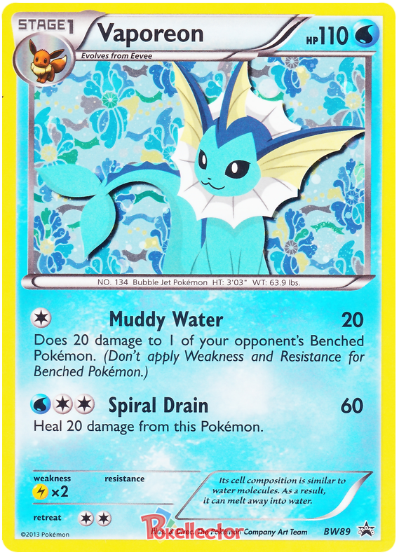 Vaporeon - Black & White Promos #89 Pokemon Card